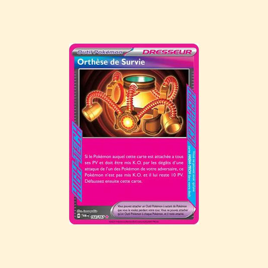 Carte Pokémon Orthèse de Survie 164/167 - Mascarade Crépusculaire - Français