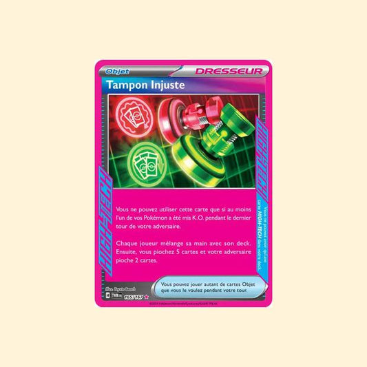 Carte Pokémon Tampon Injuste 165/167 - Mascarade Crépusculaire - Français