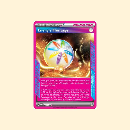 Carte Pokémon Énergie Héritage 167/167 - Mascarade Crépusculaire - Français