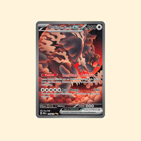 Carte Pokémon Ursaking Lune Vermeille ex PRE 168/180 - Évolutions Prismatiques - Français
