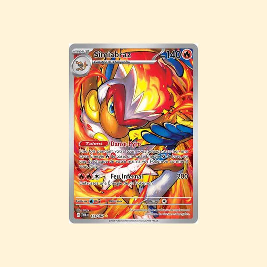 Carte Pokémon Simiabraz 173/167 - Mascarade Crépusculaire - Français