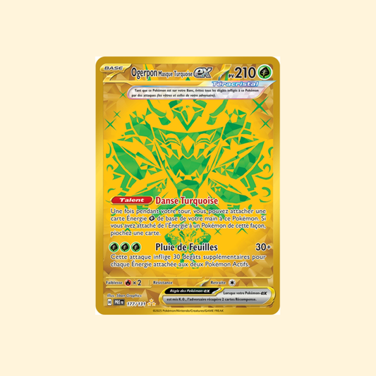 Carte Pokémon Ogerpon Masque Turquoise ex PRE 177/180 - Évolutions Prismatiques - Français