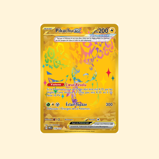 Carte Pokémon Pikachu ex PRE 179/180 - Évolutions Prismatiques - Français