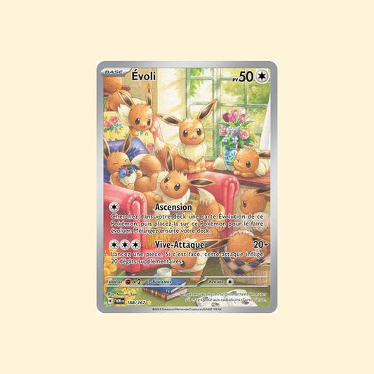 Carte Pokémon Évoli 188/167 - Mascarade Crépusculaire - Français