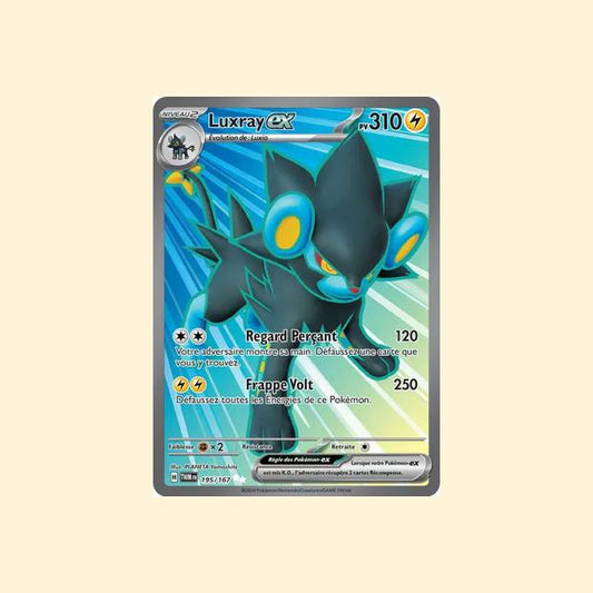 Carte Pokémon Luxray ex 195/167 - Mascarade Crépusculaire - Français