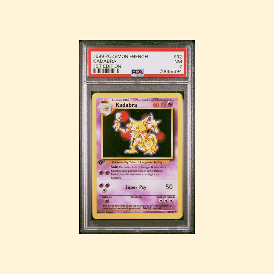 1999 Pokemon French #32 Kadabra 1st Edition PSA 7 [FR]