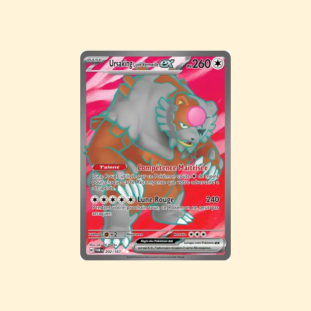 Carte Pokémon Ursaking Lune Vermeille ex 202/167 - Mascarade Crépusculaire - Français