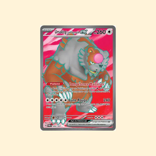 Carte Pokémon Ursaking Lune Vermeille ex 202/167 - Mascarade Crépusculaire - Français