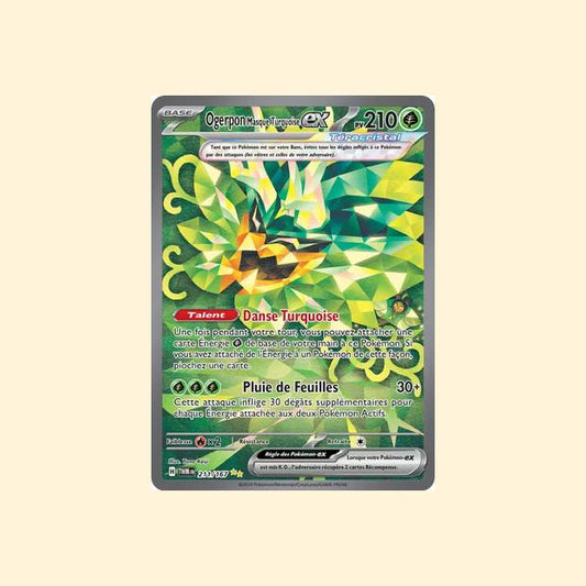 Carte Pokémon Ogerpon Masque Turquoise ex 211/167 - Mascarade Crépusculaire - Français