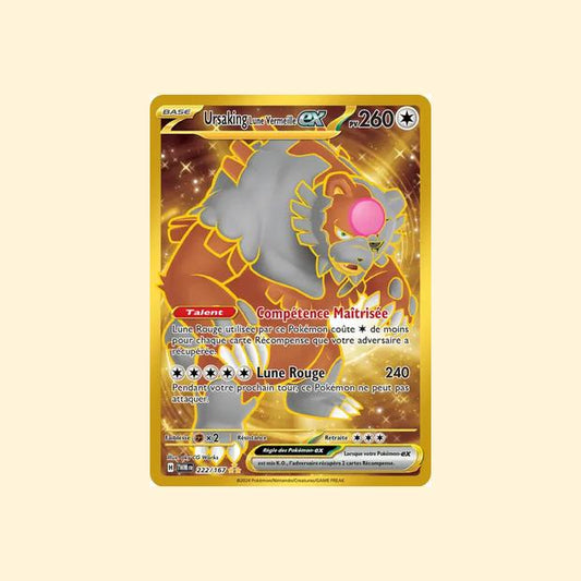 Carte Pokémon Ursaking Lune Vermeille ex 222/167 - Mascarade Crépusculaire - Français