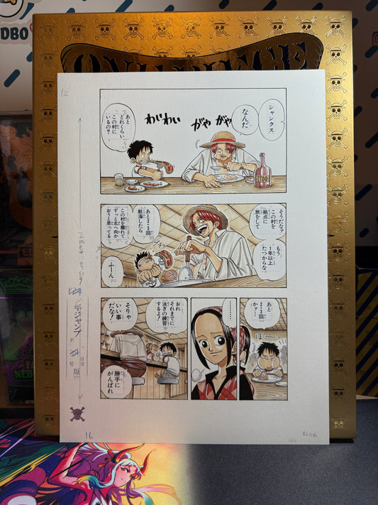 Page Originale imprimé One Piece Tome 1 P 16 color Edition Limitée : Romance Dawn – L’Aube de l’Aventure