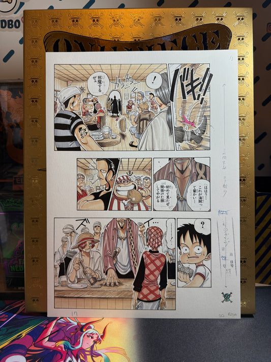 Page Originale imprimé One Piece Tome 1 P 17 color Edition Limitée : Romance Dawn – L’Aube de l’Aventure