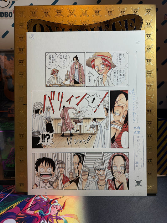 Page Originale imprimé One Piece Tome 1 P 19 color Edition Limitée : Romance Dawn – L’Aube de l’Aventure