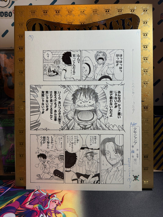 Page Originale imprimé One Piece Tome 1 P 23 Nb Edition Limitée : Romance Dawn – L’Aube de l’Aventure