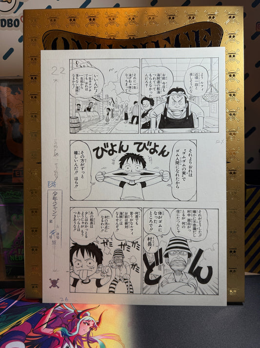 Page Originale imprimé One Piece Tome 1 P 26 Nb Edition Limitée : Romance Dawn – L’Aube de l’Aventure