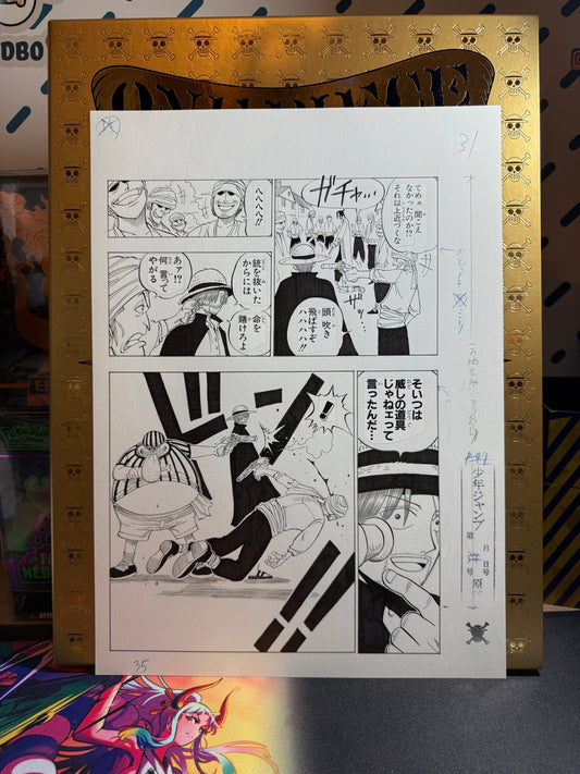 Page Originale imprimé One Piece Tome 1 P 35 Nb Edition Limitée : Romance Dawn – L’Aube de l’Aventure