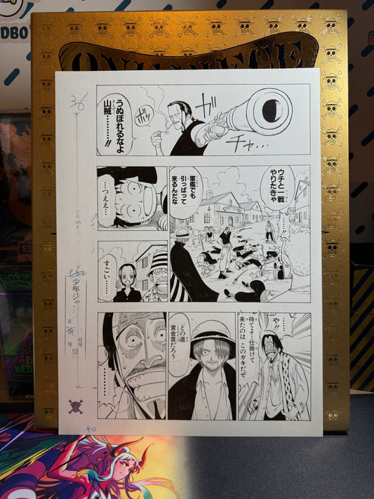 Page Originale imprimé One Piece Tome 1 P 40 Nb Edition Limitée : Romance Dawn – L’Aube de l’Aventure