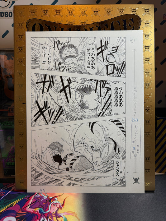 Page Originale imprimé One Piece Tome 1 P 45 Nb Edition Limitée : Romance Dawn – L’Aube de l’Aventure