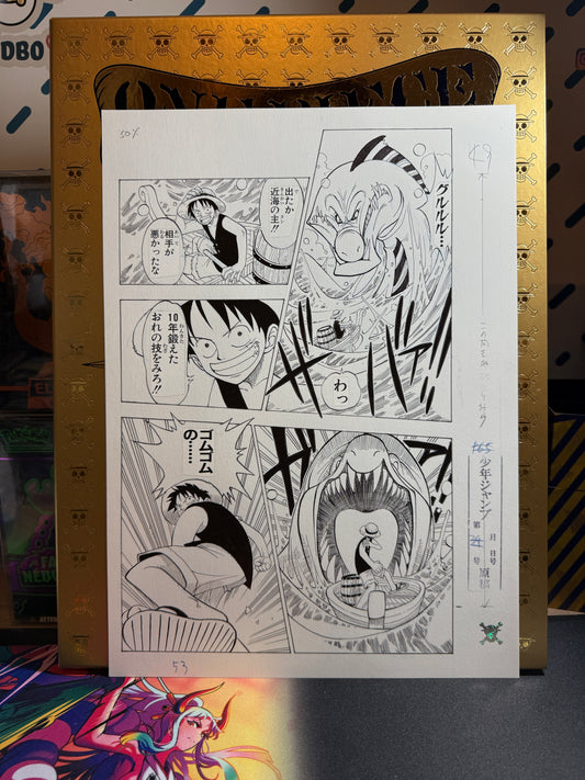Page Originale imprimé One Piece Tome 1 P 53 Nb Edition Limitée : Romance Dawn – L’Aube de l’Aventure