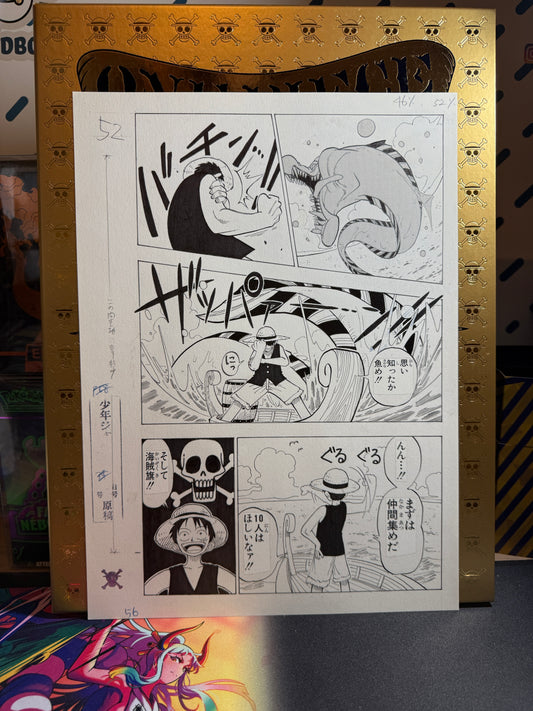 Page Originale imprimé One Piece Tome 1 P 56 Nb Edition Limitée : Romance Dawn – L’Aube de l’Aventure