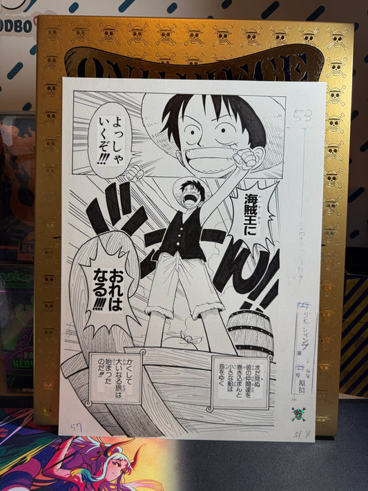 Page Originale imprimé One Piece Tome 1 P 57 Nb Edition Limitée : Romance Dawn – L’Aube de l’Aventure