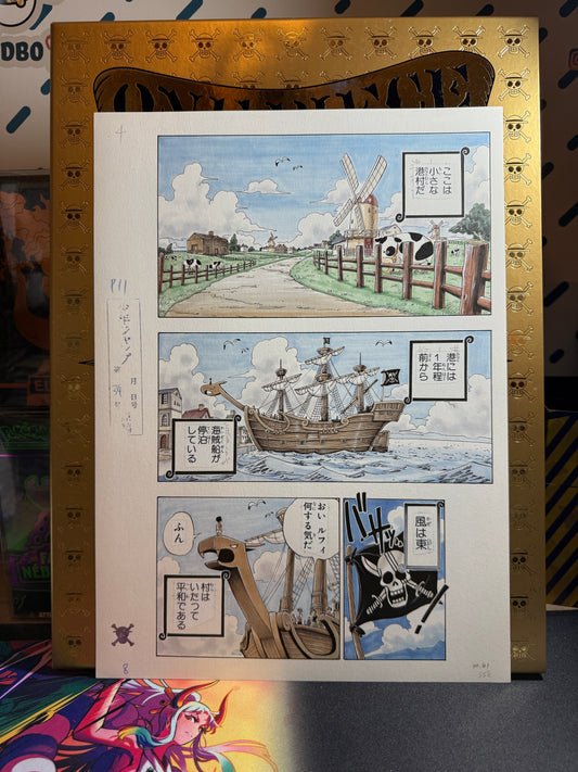 Page Originale imprimé One Piece Tome 1 P 8 color Edition Limitée : Romance Dawn – L’Aube de l’Aventure