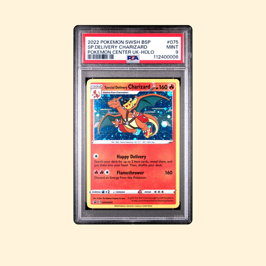 Carte Pokémon SPECIAL DELIVERY CHARIZARD SWSH 075 PSA 9 [EN] 2022 Promo Centre Pokémon UK