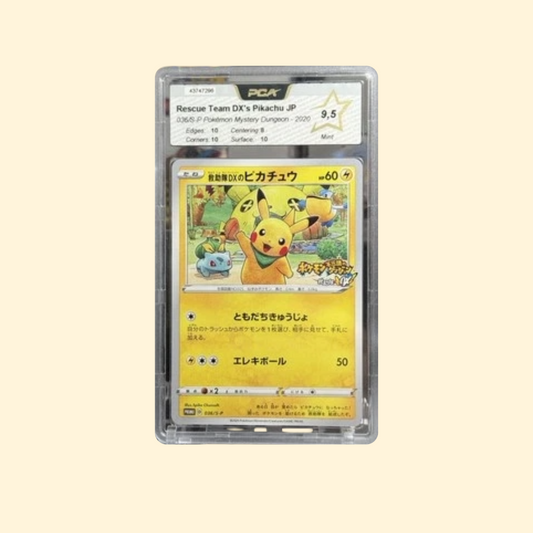 Carte Pokémon Pikachu Rescue Team DX Promo 036/S-P (2020) Japonaise – PCA 9.5