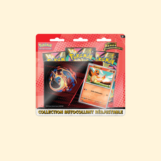 Tripacks Pokémon Autocollant Réajustable ME02.5 Héros Transcendants – Salamèche