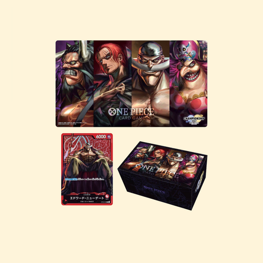 BANDAI ONE PIECE CARD GAME – Official Limited Championship Set 2023  Playmat + Storage Box + Carte Promo