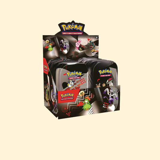 Display de 8 Mini Tins Pokémon – EV10.5 Foudre Noire et Flamme Blanche 🇫🇷