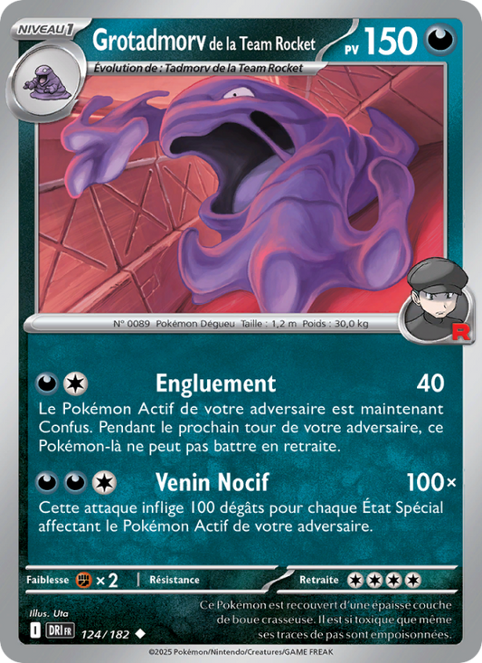 Carte Pokémon Grotadmorv de la Team Rocket 124 Rivalités Destinées