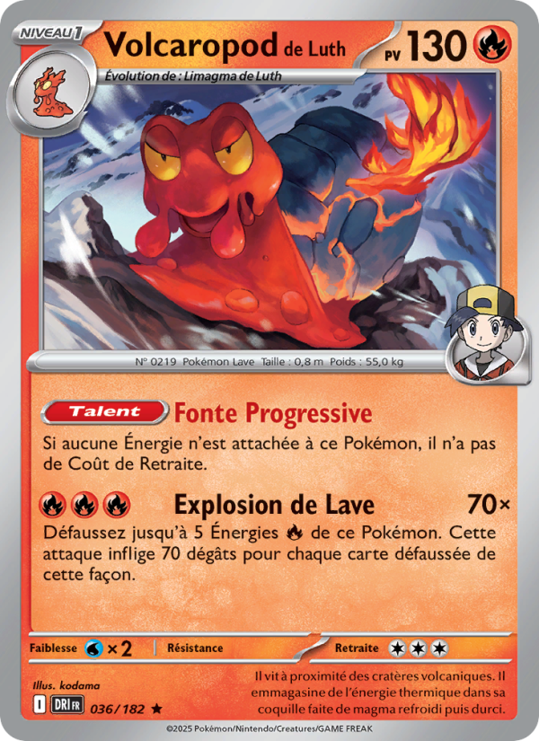 Carte Pokémon Volcaropod de Luth 036 Rivalités Destinées