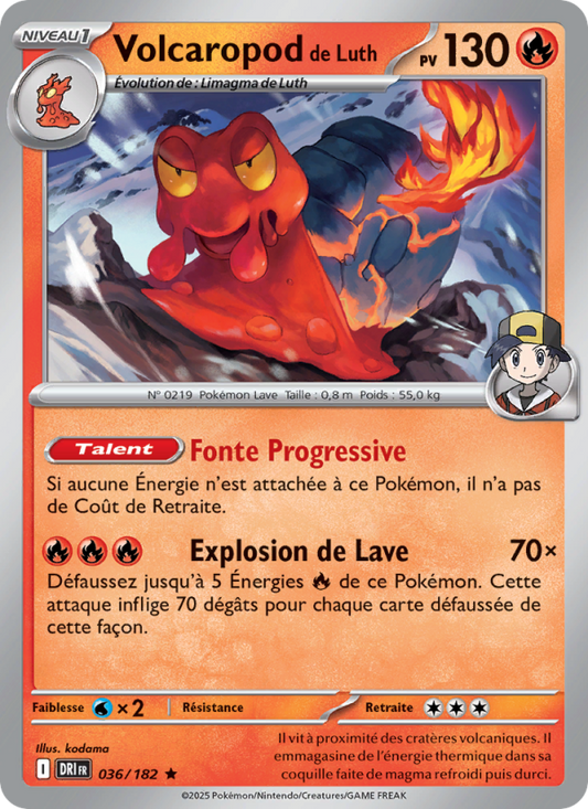 Carte Pokémon Volcaropod de Luth 036 Rivalités Destinées