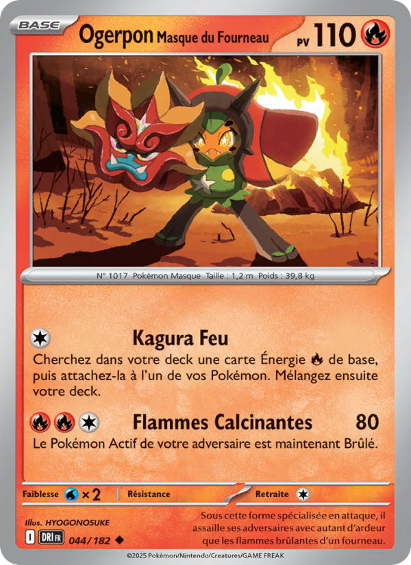 Carte Pokémon Ogerpon Masque du Fourneau 044 Rivalités Destinées