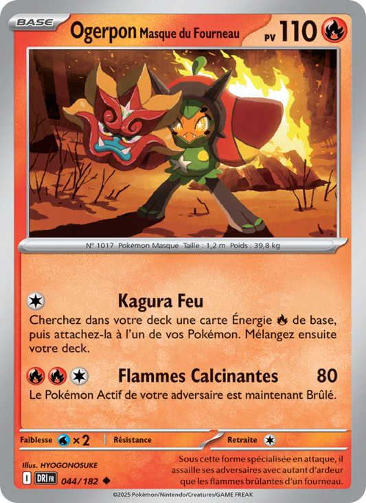 Carte Pokémon Ogerpon Masque du Fourneau 044 Rivalités Destinées