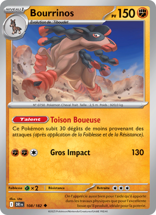 Carte Pokémon Bourrinos 108 Rivalités Destinées
