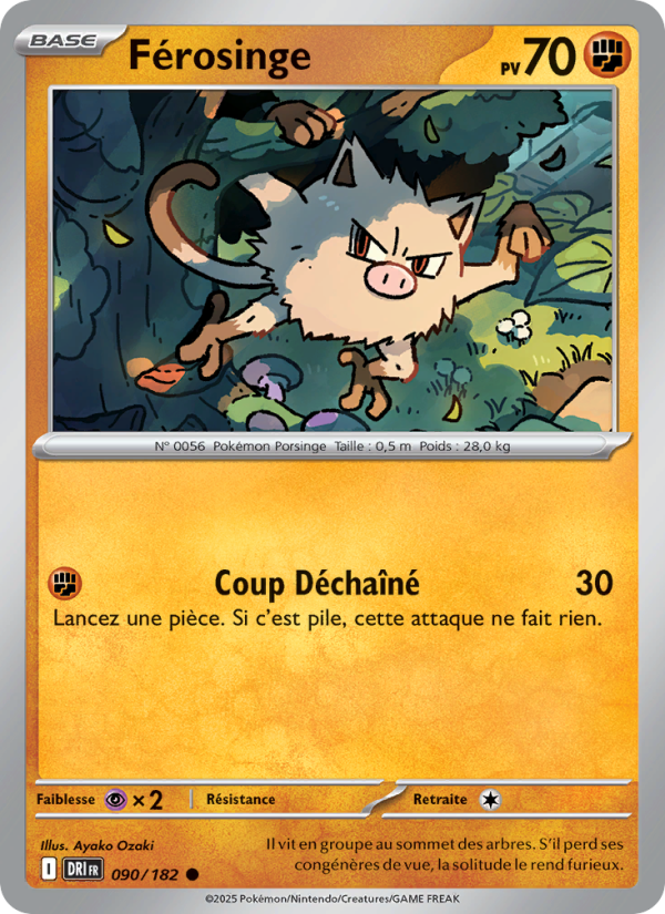 Carte Pokémon Férosinge 090 Rivalités Destinées