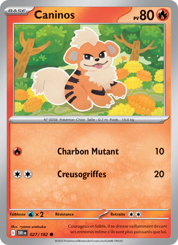 Carte Pokémon Caninos 027 Rivalités Destinées