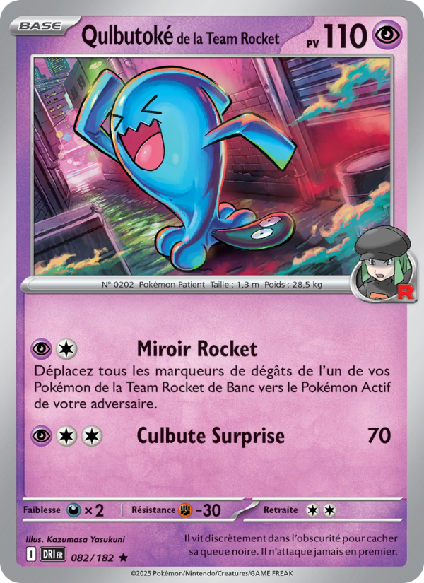 Carte Pokémon Qulbutoké de la Team Rocket 082 Rivalités Destinées