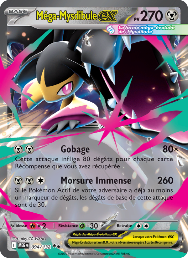Carte Pokémon Méga-Mysdibule-ex 094 Méga-Évolution