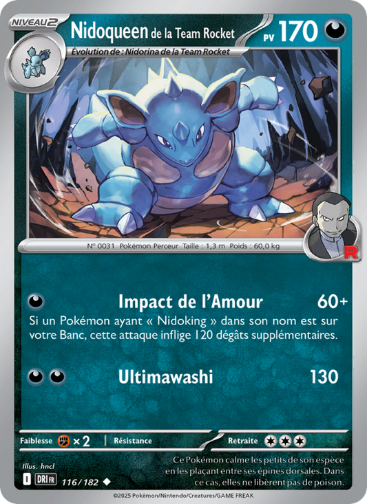Carte Pokémon Nidoqueen de la Team Rocket 116 Rivalités Destinées