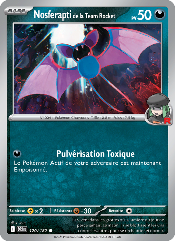 Carte Pokémon Nosferapti de la Team Rocket 120 Rivalités Destinées