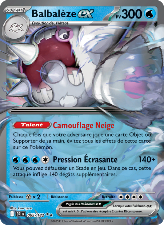 Carte Pokémon Balbalèze-ex 065 Rivalités Destinées