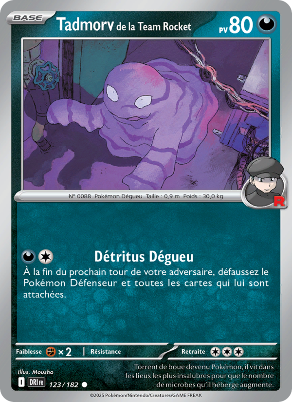 Carte Pokémon Tadmorv de la Team Rocket 123 Rivalités Destinées