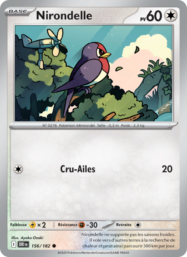 Carte Pokémon Nirondelle 156 Rivalités Destinées