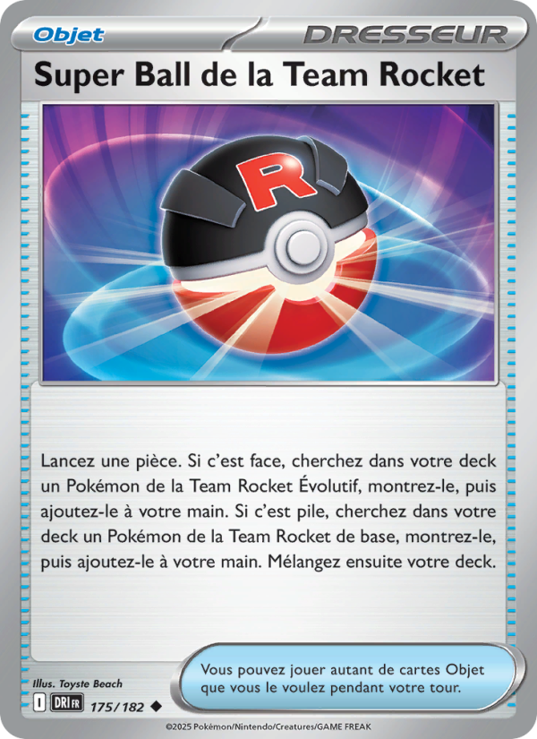 Carte Pokémon Super Ball de la Team Rocket 175 Rivalités Destinées