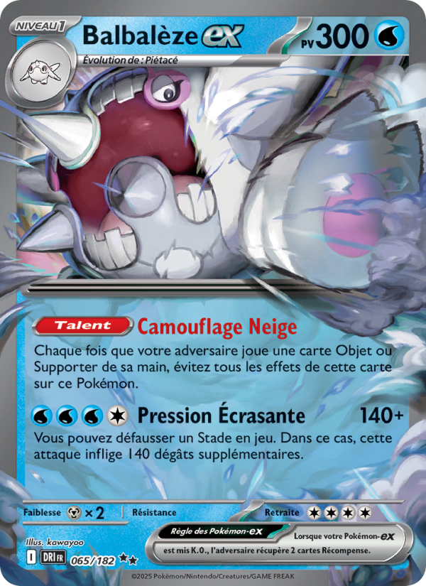 Carte Pokémon Balbalèze-ex 065 Rivalités Destinées