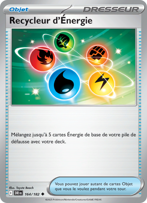 Carte Pokémon Recycleur d'Énergie 164 Rivalités Destinées