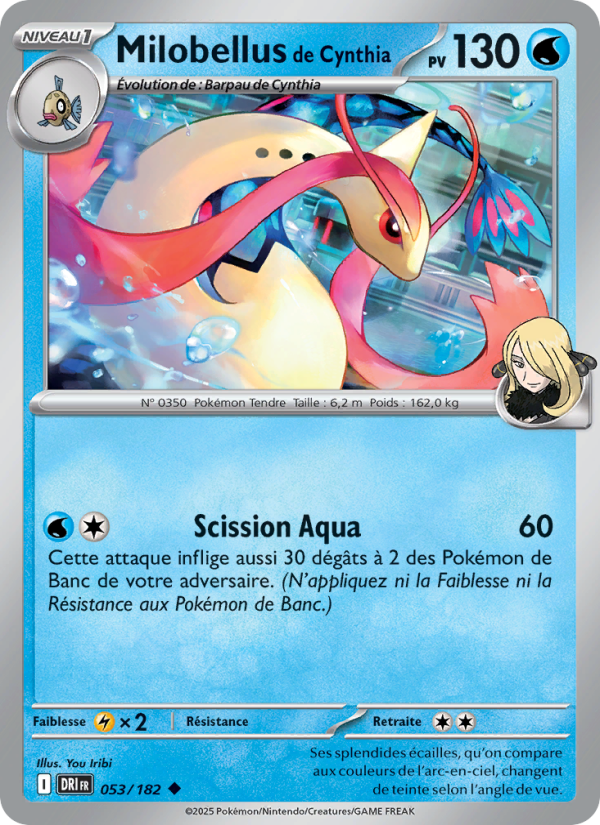 Carte Pokémon Milobellus de Cynthia 053 Rivalités Destinées